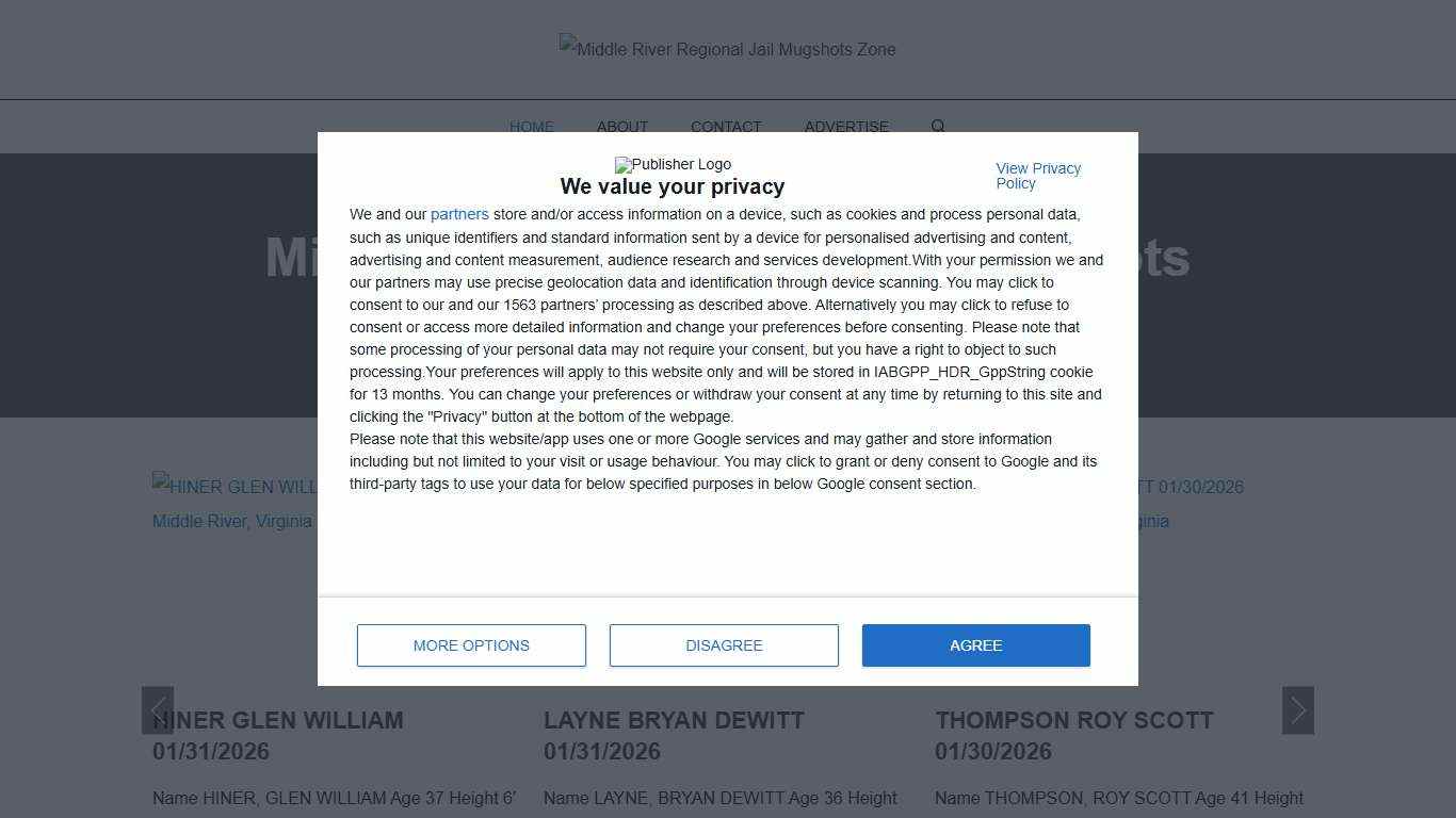 Middle River Regional Jail Mugshots Zone