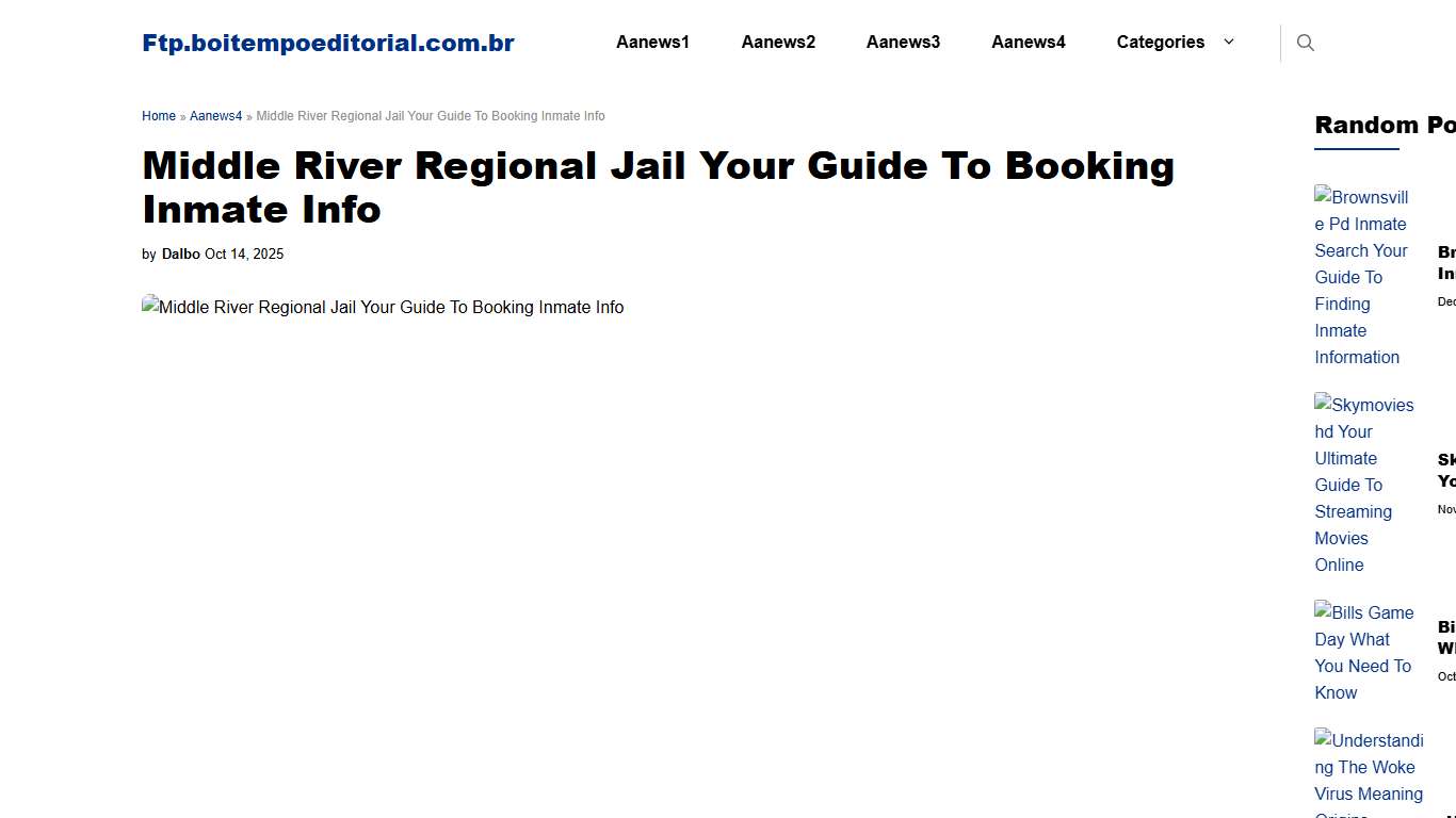 Middle River Regional Jail Your Guide To Booking Inmate Info